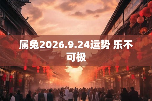 属兔2026.9.24运势 乐不可极