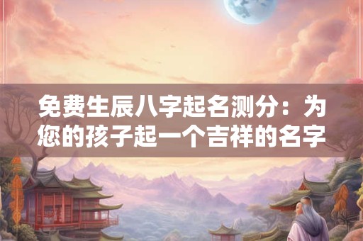 免费生辰八字起名测分：为您的孩子起一个吉祥的名字