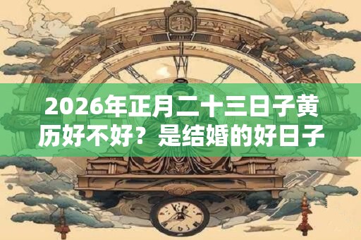 2026年正月二十三日子黄历好不好？是结婚的好日子吗？