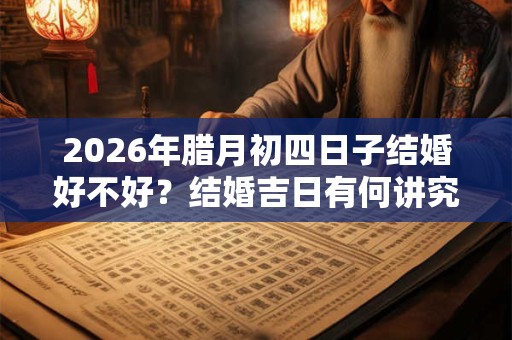2026年腊月初四日子结婚好不好？结婚吉日有何讲究？