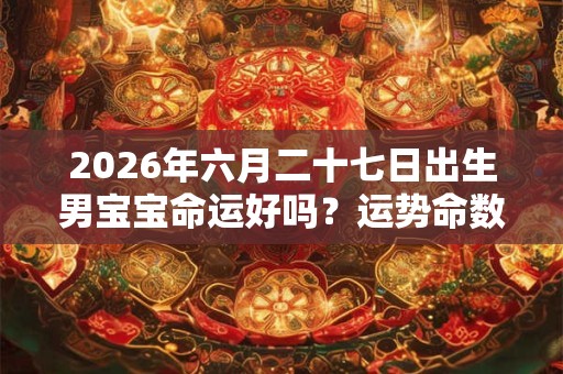 2026年六月二十七日出生男宝宝命运好吗？运势命数怎么样？
