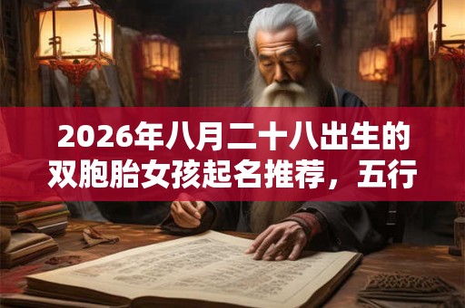 2026年八月二十八出生的双胞胎女孩起名推荐，五行属什么