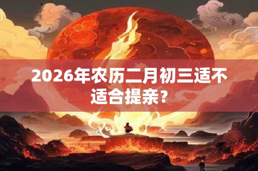 2026年农历二月初三适不适合提亲？