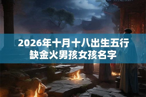 2026年十月十八出生五行缺金火男孩女孩名字