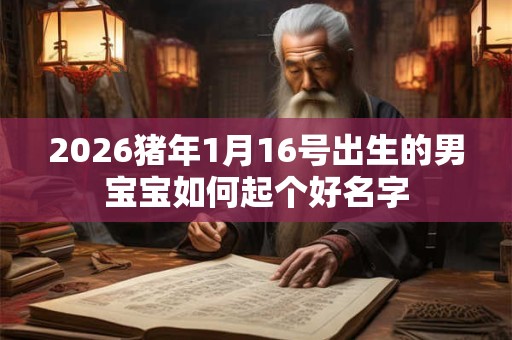 2026猪年1月16号出生的男宝宝如何起个好名字