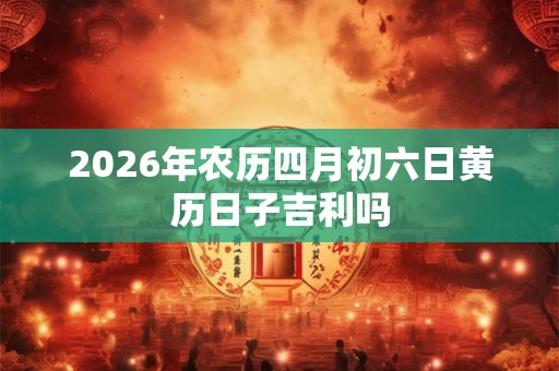 2026年农历四月初六日黄历日子吉利吗