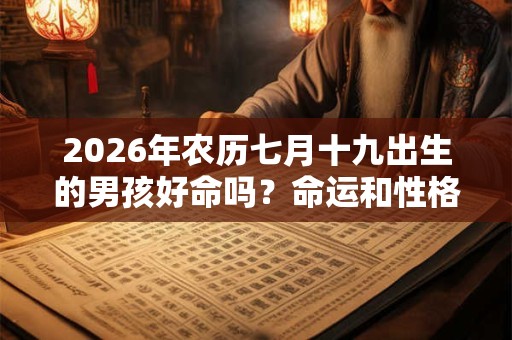 2026年农历七月十九出生的男孩好命吗？命运和性格如何？