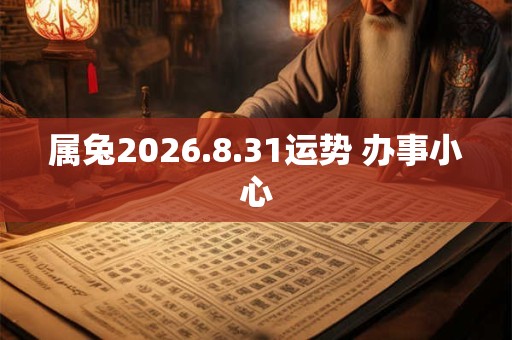 属兔2026.8.31运势 办事小心