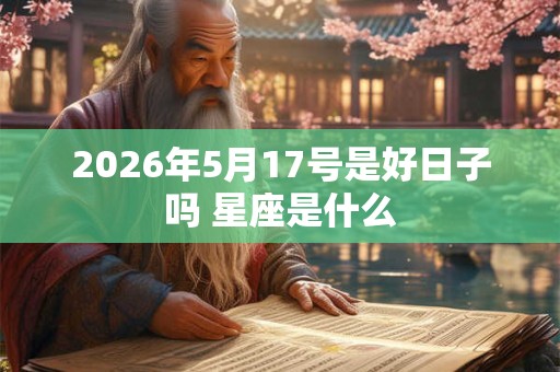 2026年5月17号是好日子吗 星座是什么