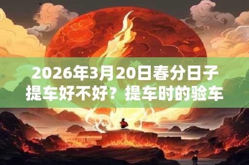 2026年3月20日春分日子提车好不好？提车时的验车步骤？