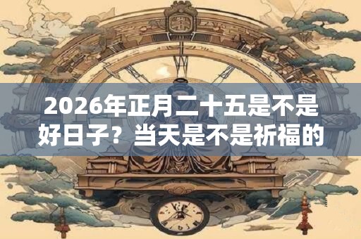 2026年正月二十五是不是好日子？当天是不是祈福的好时间？