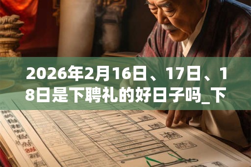 2026年2月16日、17日、18日是下聘礼的好日子吗_下聘礼可以吗