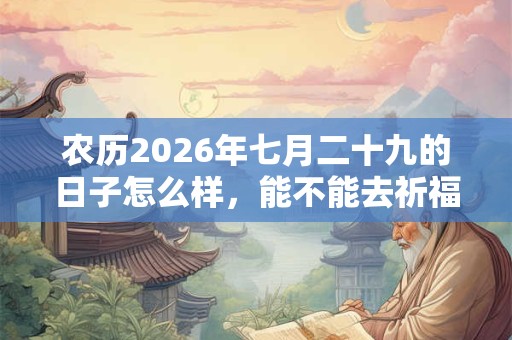 农历2026年七月二十九的日子怎么样,能不能去祈福? 农历2026年七月二十九的日子怎么样,能不能去祈福?