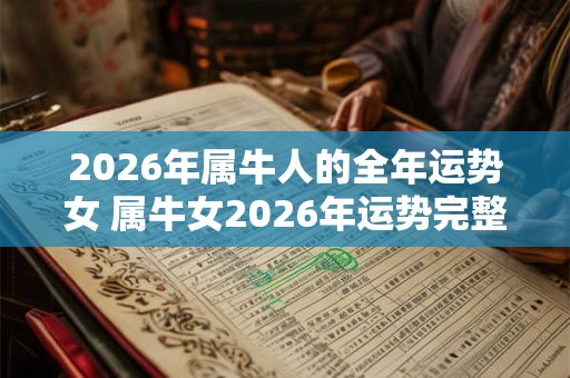 2026年属牛人的全年运势女 属牛女2026年运势完整版