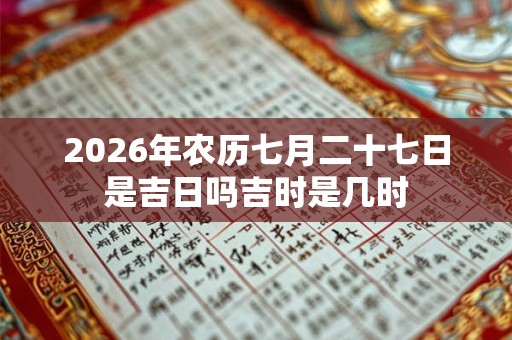 2026年农历七月二十七日是吉日吗吉时是几时