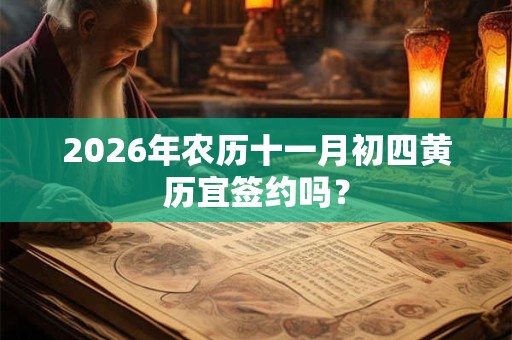 2026年农历十一月初四黄历宜签约吗？