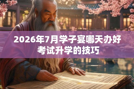 2026年7月学子宴哪天办好 考试升学的技巧