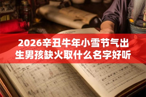 2026辛丑牛年小雪节气出生男孩缺火取什么名字好听？