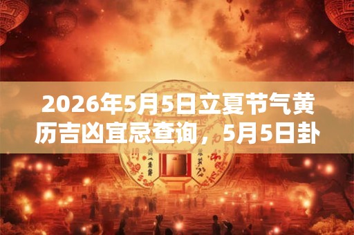 2026年5月5日立夏节气黄历吉凶宜忌查询,5月5日卦象吉凶 2026年5月5日立夏节气黄历吉凶宜忌查询,5月5日卦象吉凶