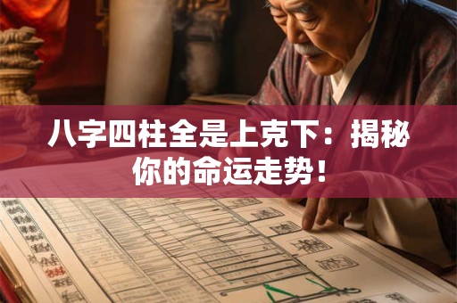 八字四柱全是上克下：揭秘你的命运走势！