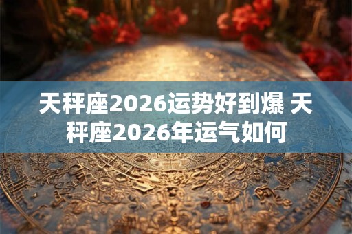 天秤座2026运势好到爆 天秤座2026年运气如何