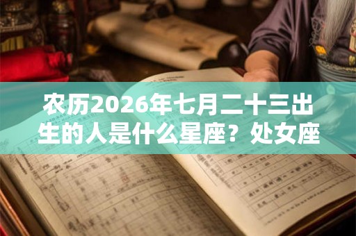 农历2026年七月二十三出生的人是什么星座？处女座和什么星座最不配？