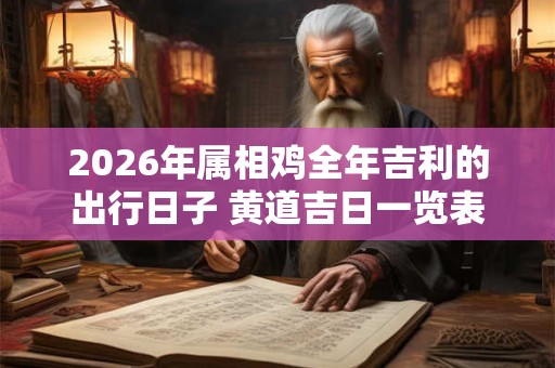2026年属相鸡全年吉利的出行日子 黄道吉日一览表