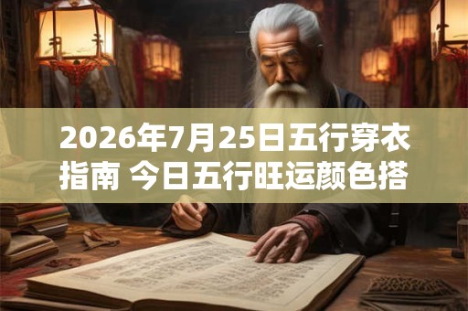 2026年7月25日五行穿衣指南 今日五行旺运颜色搭配