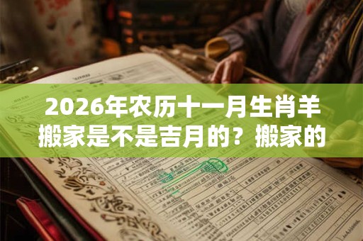 2026年农历十一月生肖羊搬家是不是吉月的？搬家的注意事项