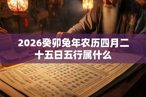 2026癸卯兔年农历四月二十五日五行属什么