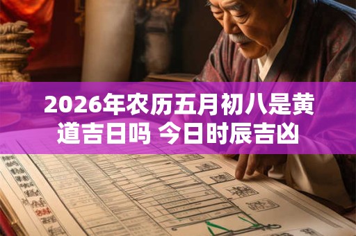 2026年农历五月初八是黄道吉日吗 今日时辰吉凶
