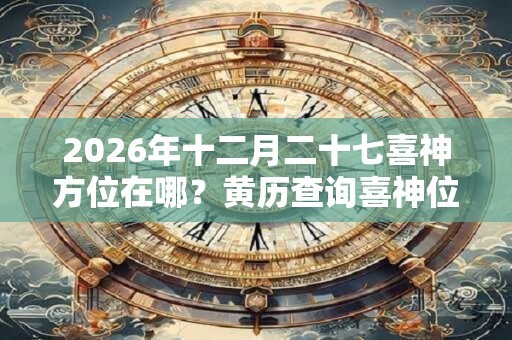 2026年十二月二十七喜神方位在哪？黄历查询喜神位置