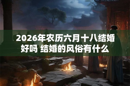 2026年农历六月十八结婚好吗 结婚的风俗有什么
