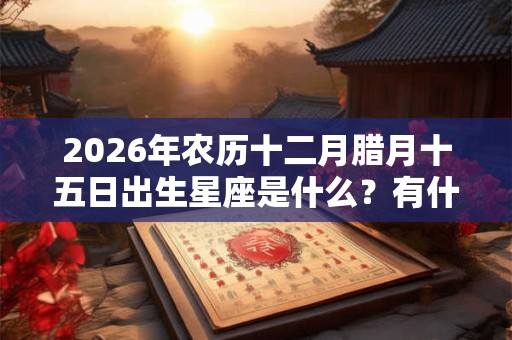 2026年农历十二月腊月十五日出生星座是什么？有什么缺点？