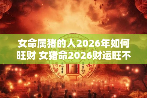 女命属猪的人2026年如何旺财 女猪命2026财运旺不旺