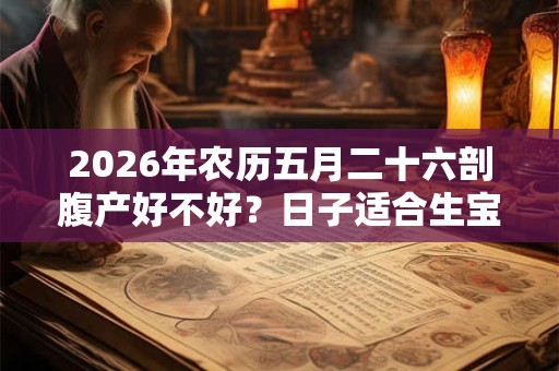 2026年农历五月二十六剖腹产好不好？日子适合生宝宝吗？
