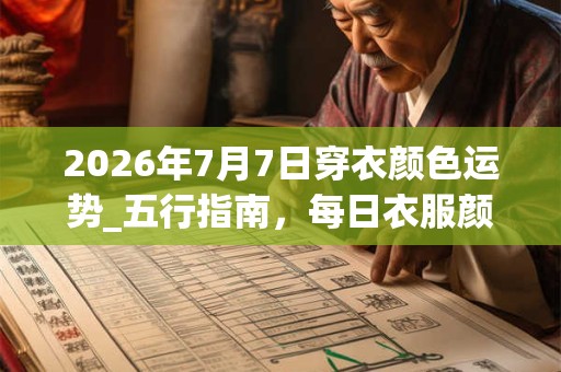 2026年7月7日穿衣颜色运势_五行指南，每日衣服颜色幸运色