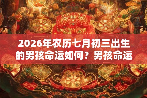 2026年农历七月初三出生的男孩命运如何？男孩命运分析