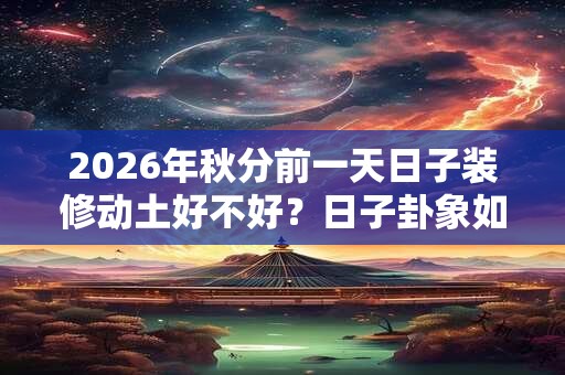 2026年秋分前一天日子装修动土好不好？日子卦象如何？