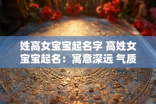 姓高女宝宝起名字 高姓女宝宝起名：寓意深远 气质非凡
