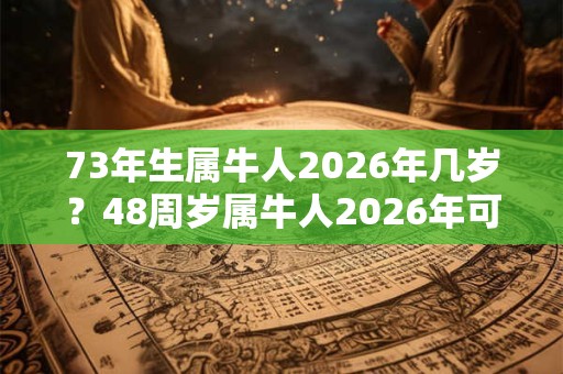 73年生属牛人2026年几岁？48周岁属牛人2026年可以结婚吗？