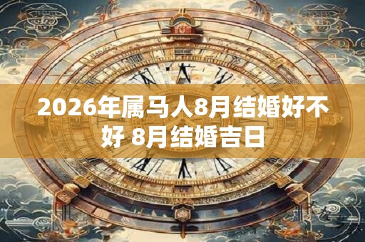 2026年属马人8月结婚好不好 8月结婚吉日