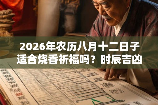 2026年农历八月十二日子适合烧香祈福吗？时辰吉凶如何？
