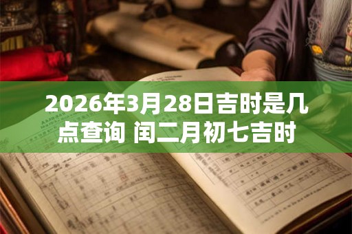 2026年3月28日吉时是几点查询 闰二月初七吉时