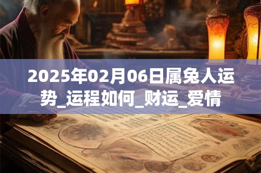 2025年02月06日属兔人运势_运程如何_财运_爱情