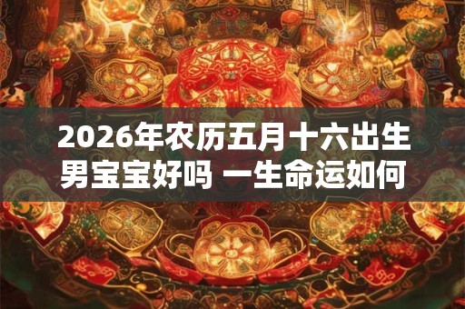 2026年农历五月十六出生男宝宝好吗 一生命运如何