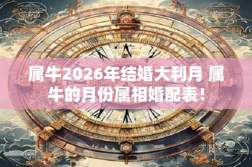 属牛2026年结婚大利月 属牛的月份属相婚配表！