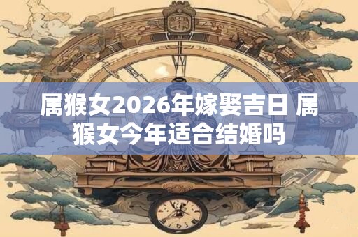 属猴女2026年嫁娶吉日 属猴女今年适合结婚吗