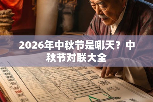 2026年中秋节是哪天？中秋节对联大全