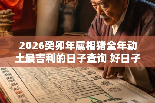 2026癸卯年属相猪全年动土最吉利的日子查询 好日子一览表